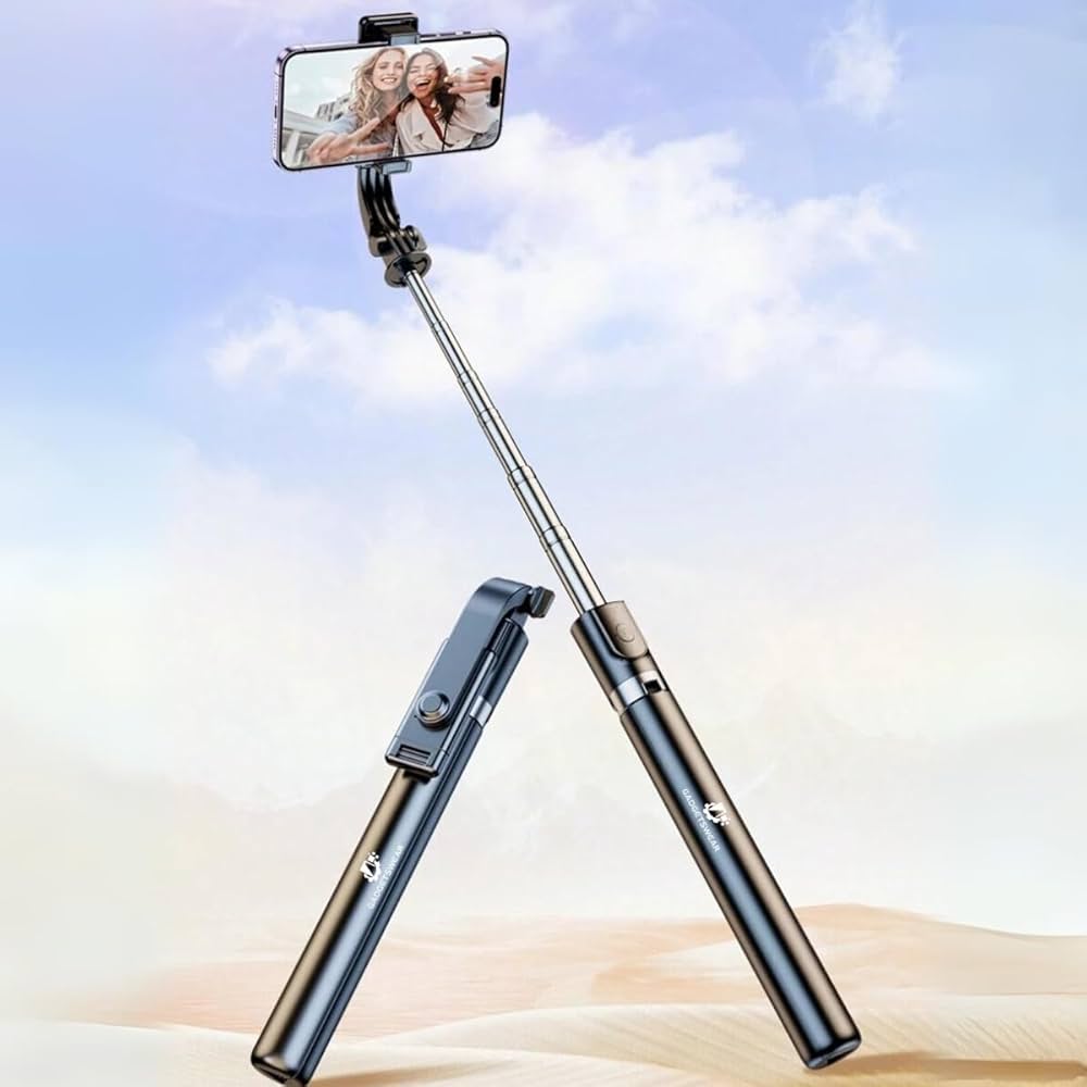 Trépied bâton de selfie R1S - L 1.7m de longueur avec lumière d'appoint, Bluetooth support de téléphone extensible - Smart Business Center