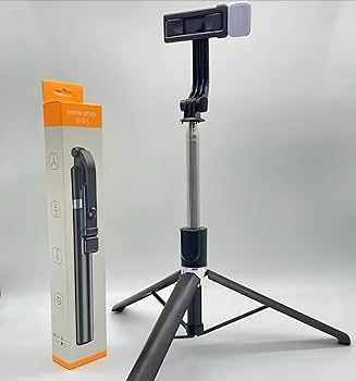 Trépied bâton de selfie R1S - L 1.7m de longueur avec lumière d'appoint, Bluetooth support de téléphone extensible - Smart Business Center