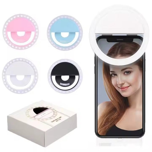 Mini éclairage led annulaire beauté, mini anneau lumineux, 3 niveaux de luminosité, pour téléphone Portable, selfie - Smart Business Center