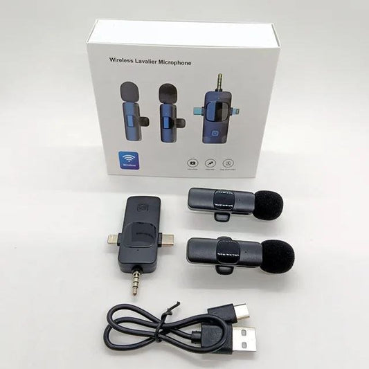 K15 Microphone cravate sans fil 3 en 1 compatible avec les téléphones mobiles caméra tablette PC - Smart Business Center