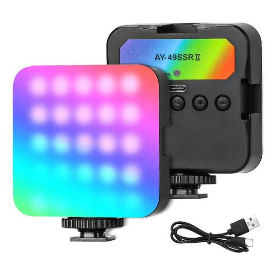 Nouveau mini LED projecteur rempli lumière RVB vidéo photographie clips réglable pour DSLR appareil photo téléphone blog éclairage - Smart Business Center
