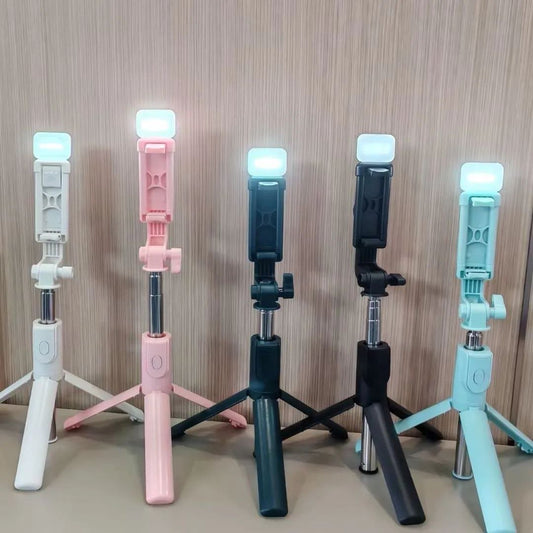 Nouveau mini trépied Selfie support de téléphone avec lumière led bluetooth flexible extensible - Smart Business Center